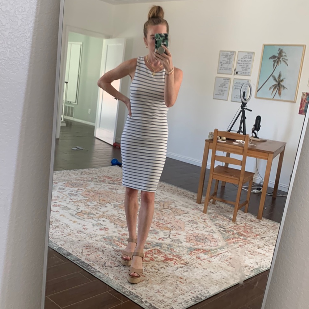 Buttery soft & stretchy stripe dress